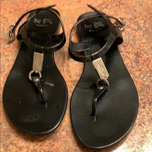 Black Coach sandals